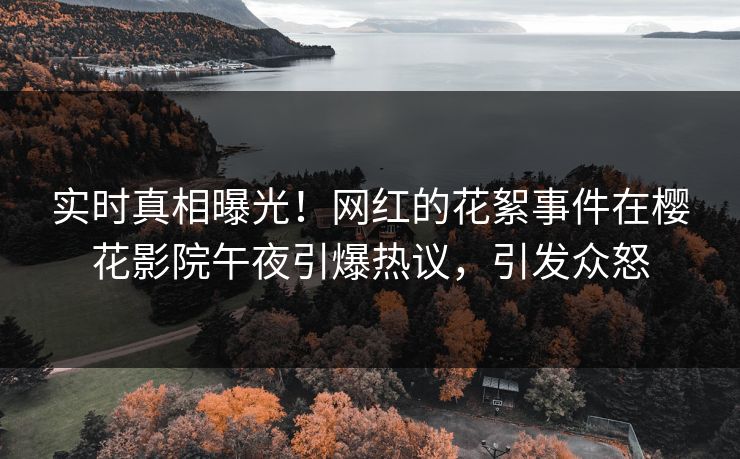 实时真相曝光！网红的花絮事件在樱花影院午夜引爆热议，引发众怒