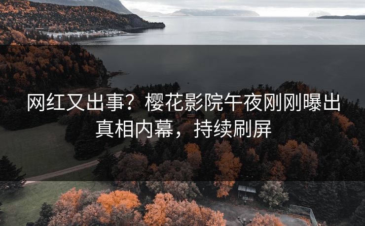 网红又出事？樱花影院午夜刚刚曝出真相内幕，持续刷屏